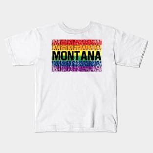 Montana Gay Pride Flag Kids T-Shirt